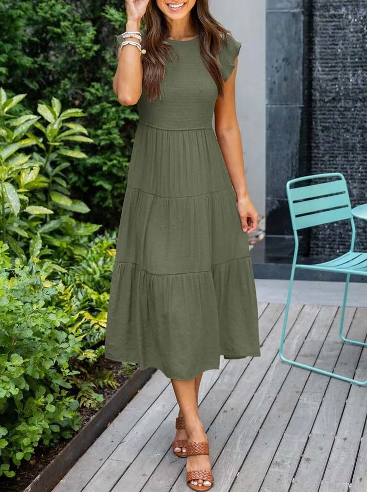 Womens Maxi Dress Lightweight Layered Elegant Fit