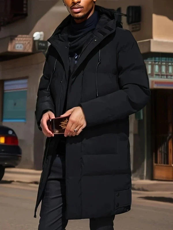 Mens Long Winter Coat Elegant Fit