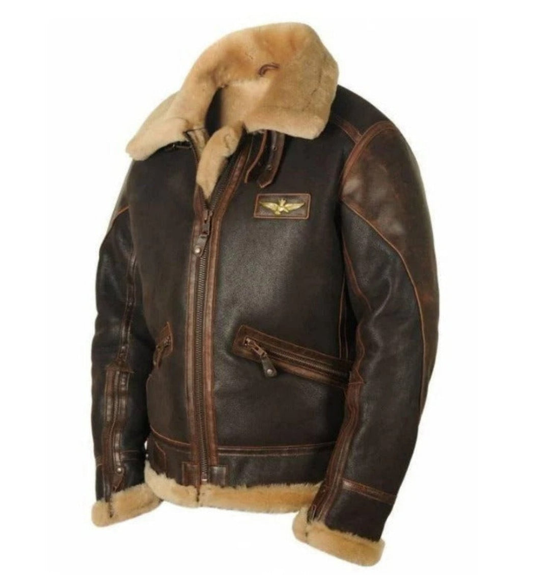 Mens Pilot Jacket Winter Insulated Warm - BritishMode