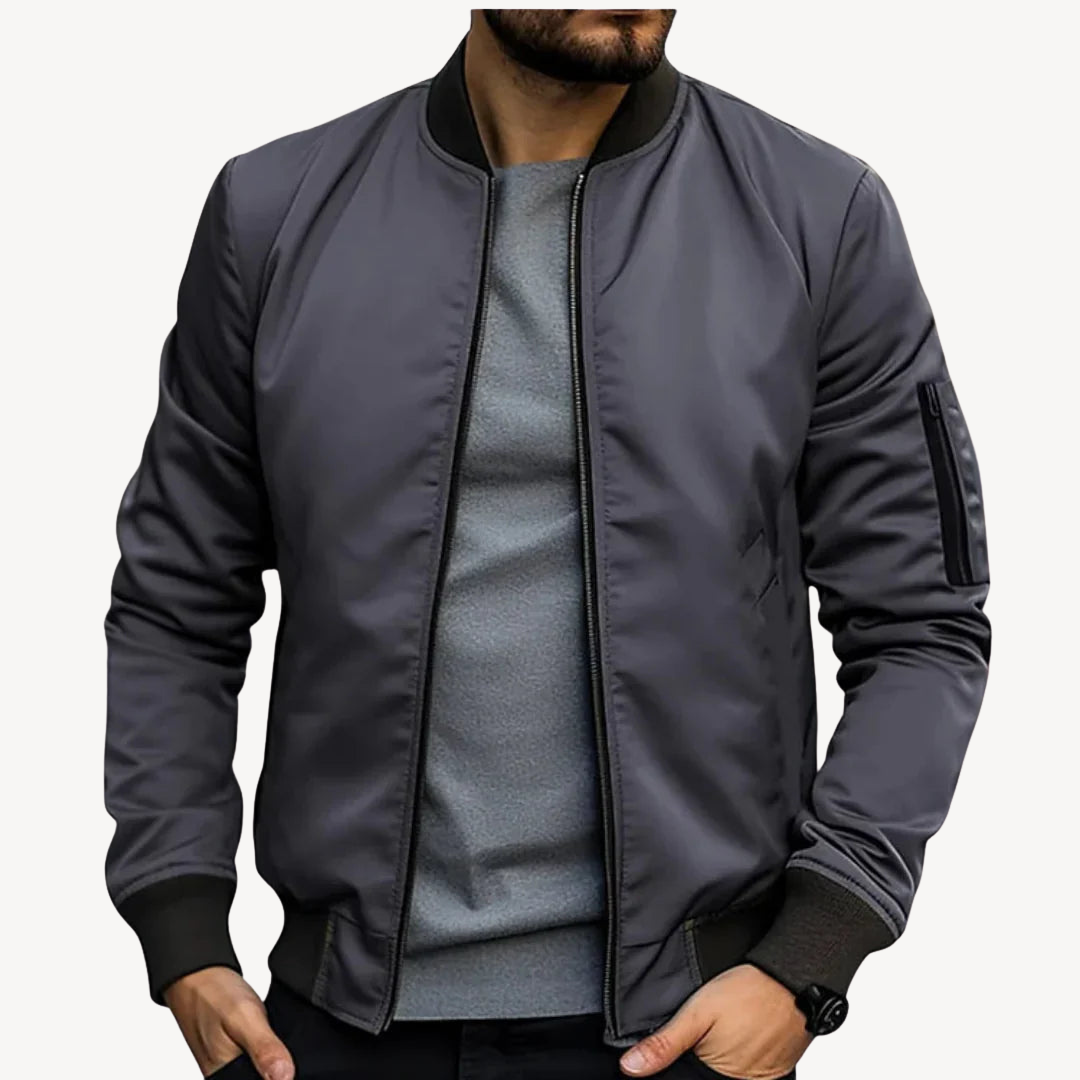 Mens Bomber Jacket Lightweight Nylon Fit