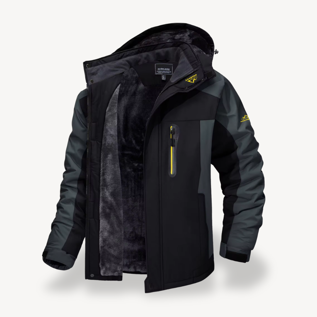 Mens Winter Fleece Coat Waterproof Warm Fit - BritishMode