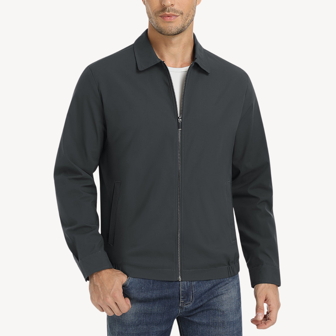 Mens Bomber Jacket Full Zip with Pockets