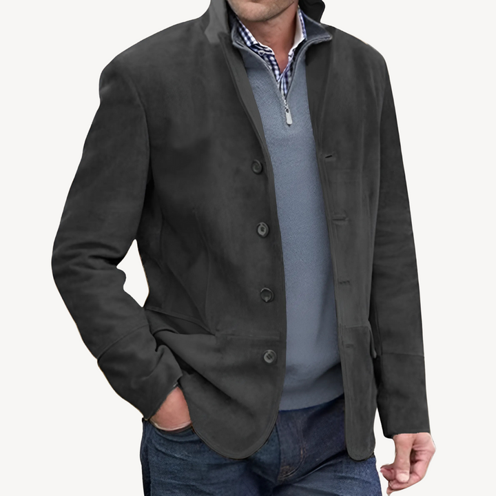 Mens Blazer Jacket Suede Material Regular Fit
