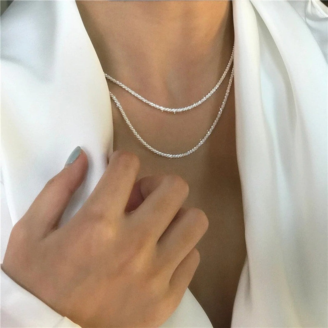 Womens Sterling Star Necklace Set Simple Design - BritishMode