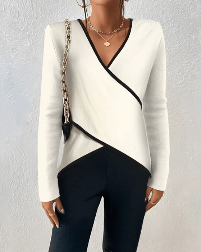 Womens Wrap Sweater V-Neck Stylish Fit