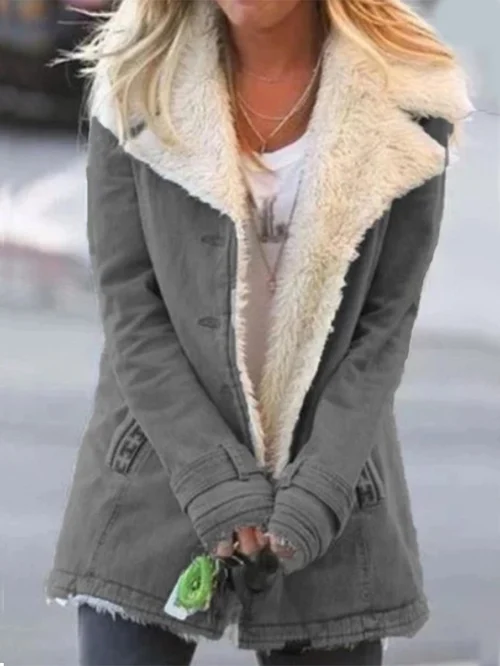 Womens Snap-Front Coat Classic Fit