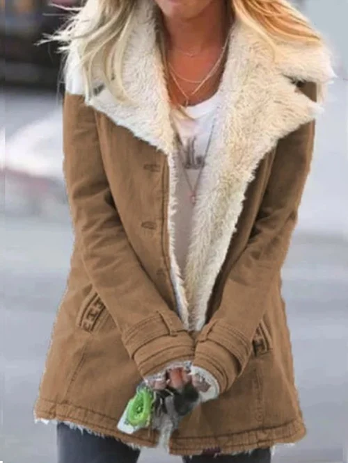 Womens Snap-Front Coat Classic Fit
