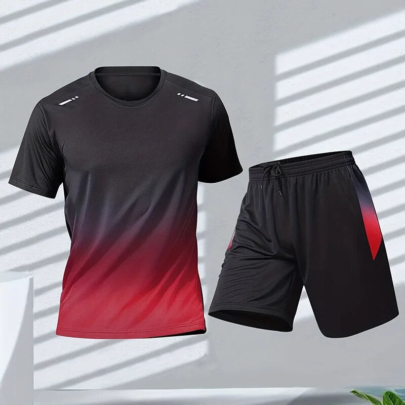 Mens Sportswear Set Polyester Activewear Comfortable Fit