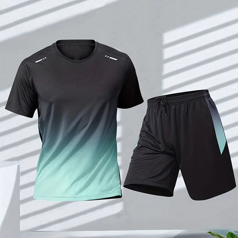 Mens Sportswear Set Polyester Activewear Comfortable Fit