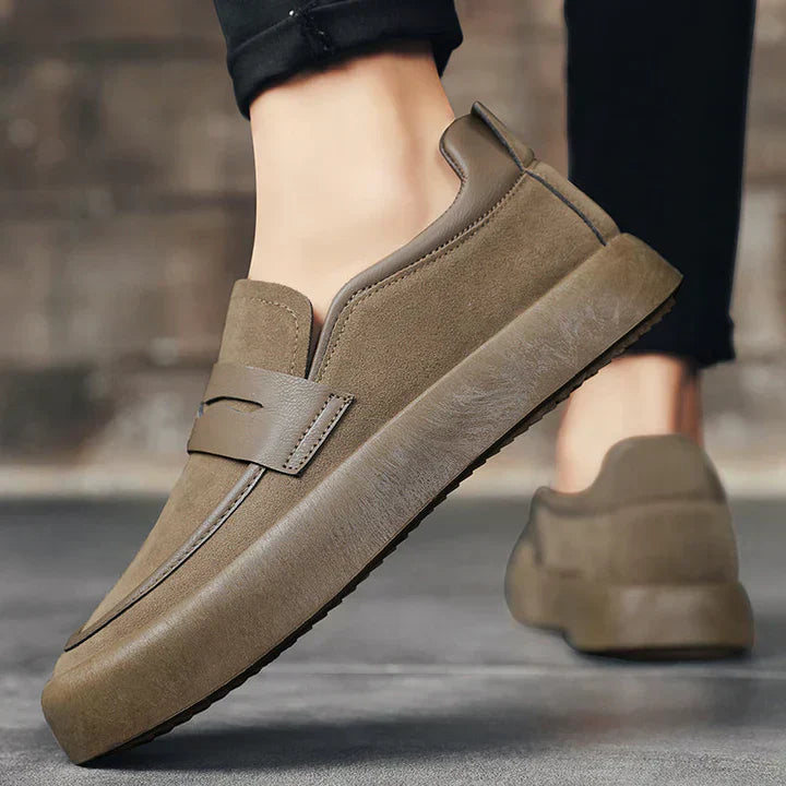 Mens Suede Loafers Comfortable Slip-On