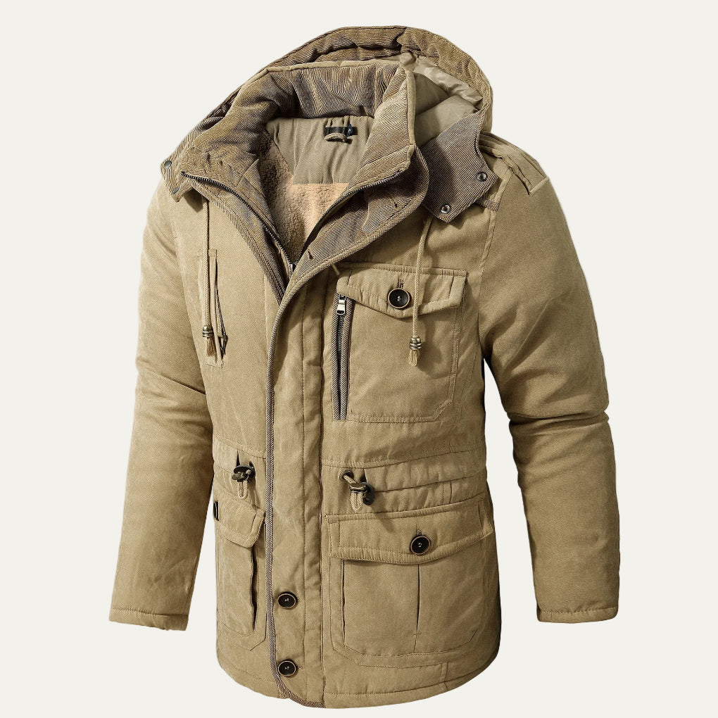 Mens Insulated Parka Military Style Cold Weather