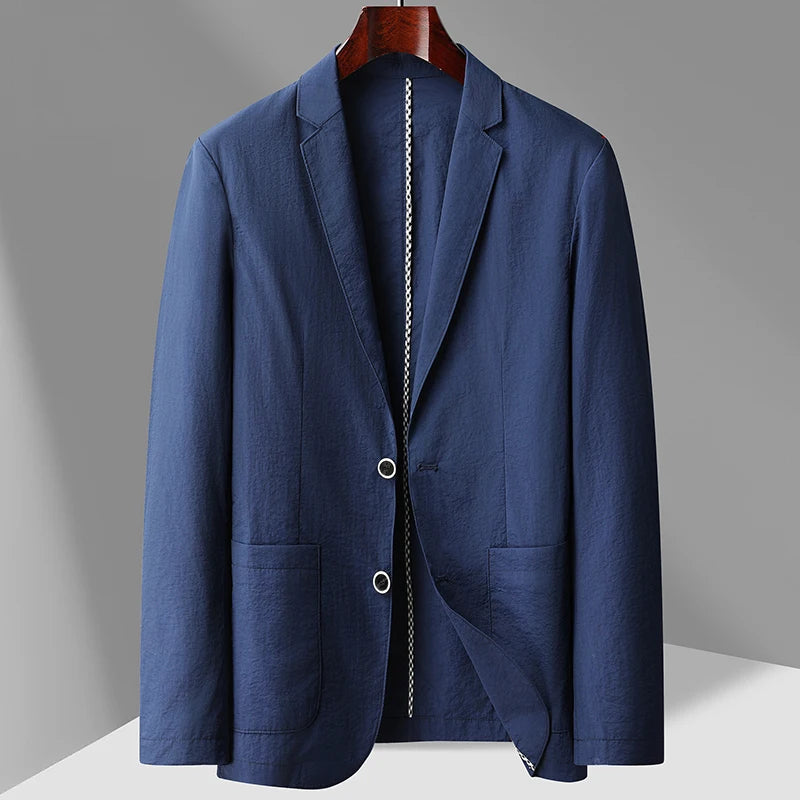 Mens Linen Blazer Relaxed Fit Tailored Style
