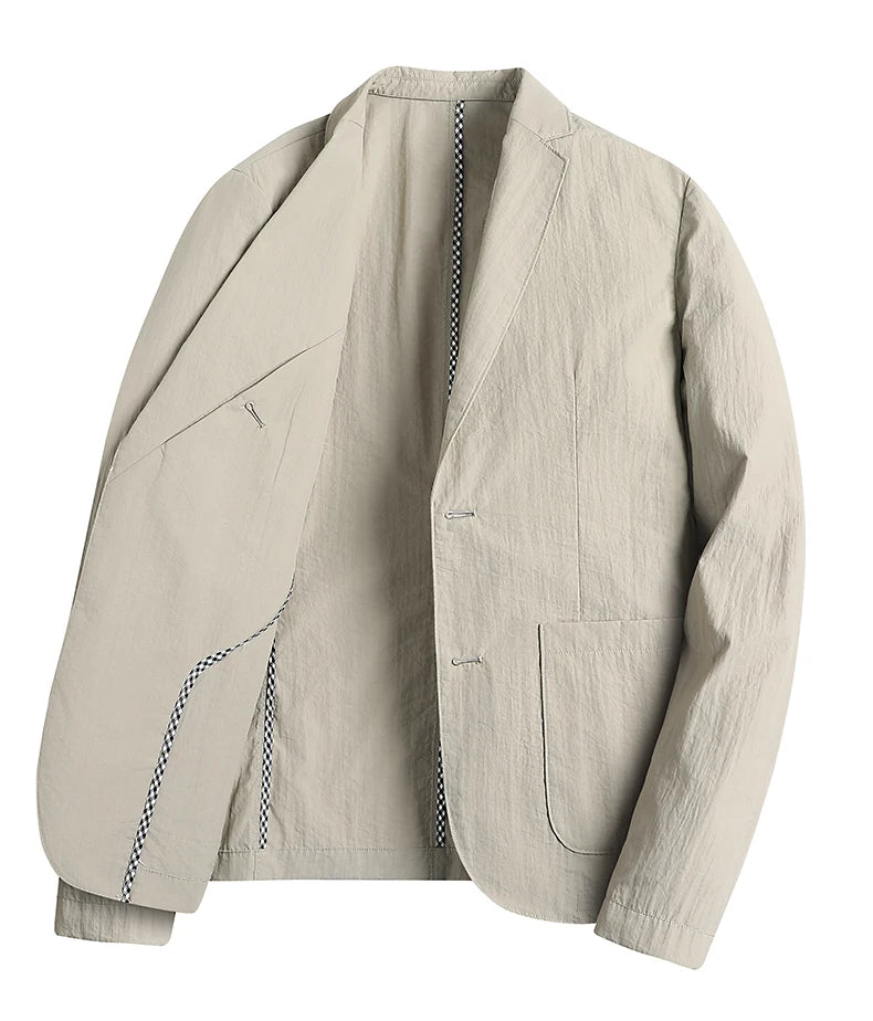 Mens Linen Blazer Relaxed Fit Tailored Style