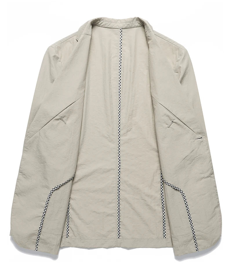 Mens Linen Blazer Relaxed Fit Tailored Style