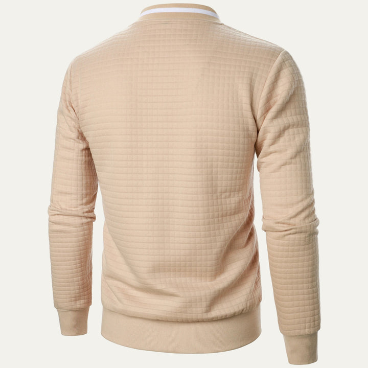 Mens Bomber Jacket Quilted Square Pattern