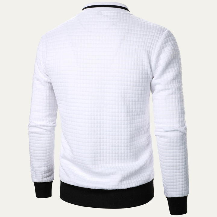 Mens Bomber Jacket Quilted Square Pattern