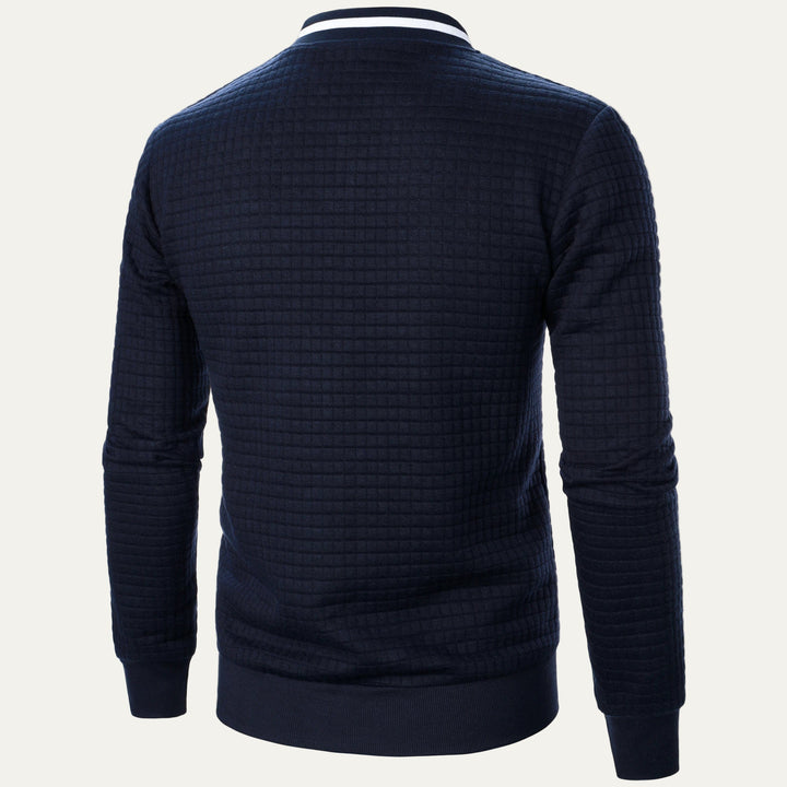 Mens Bomber Jacket Quilted Square Pattern