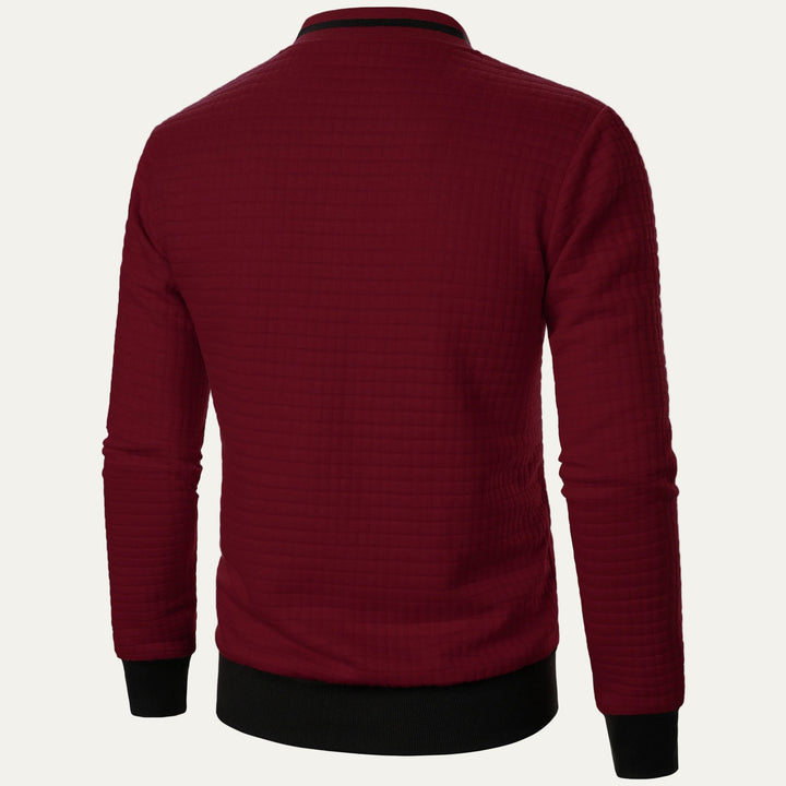 Mens Bomber Jacket Quilted Square Pattern
