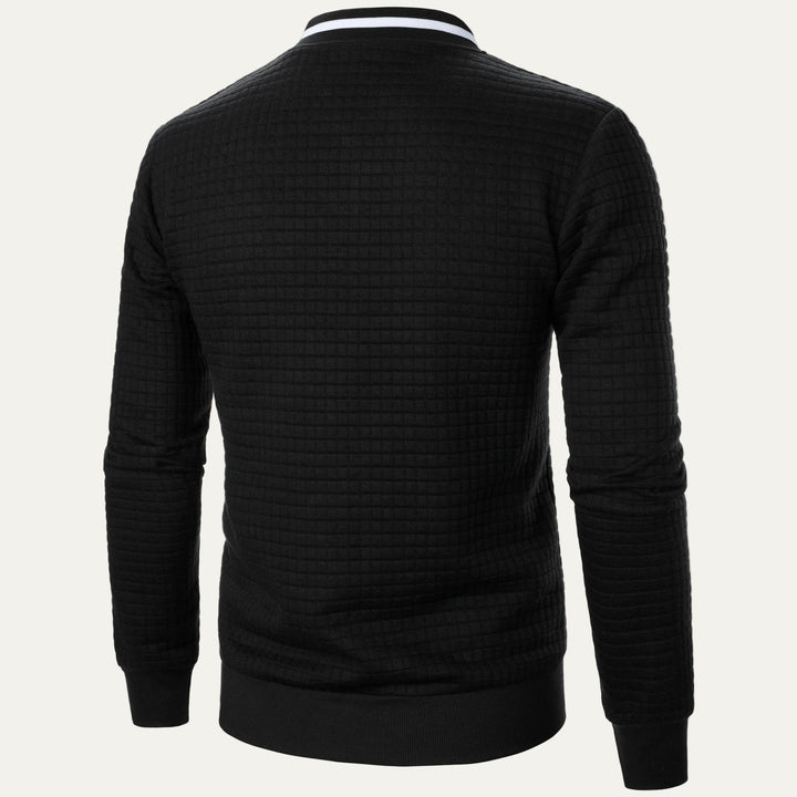 Mens Bomber Jacket Quilted Square Pattern