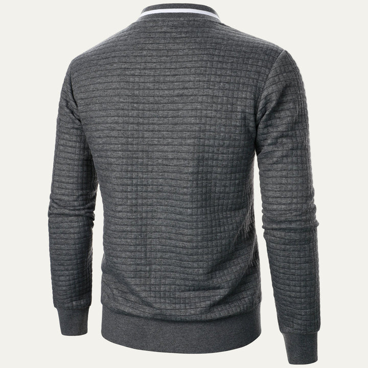 Mens Bomber Jacket Quilted Square Pattern