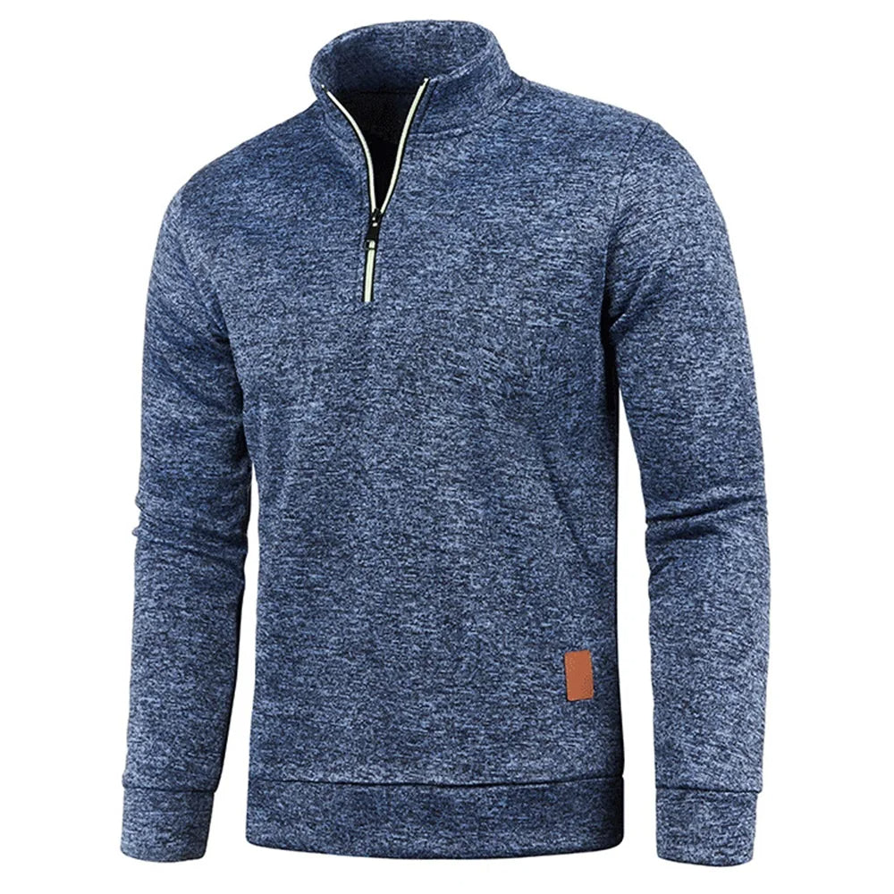 Mens Half Zip Fleece Pullover Jumper Casual Fit