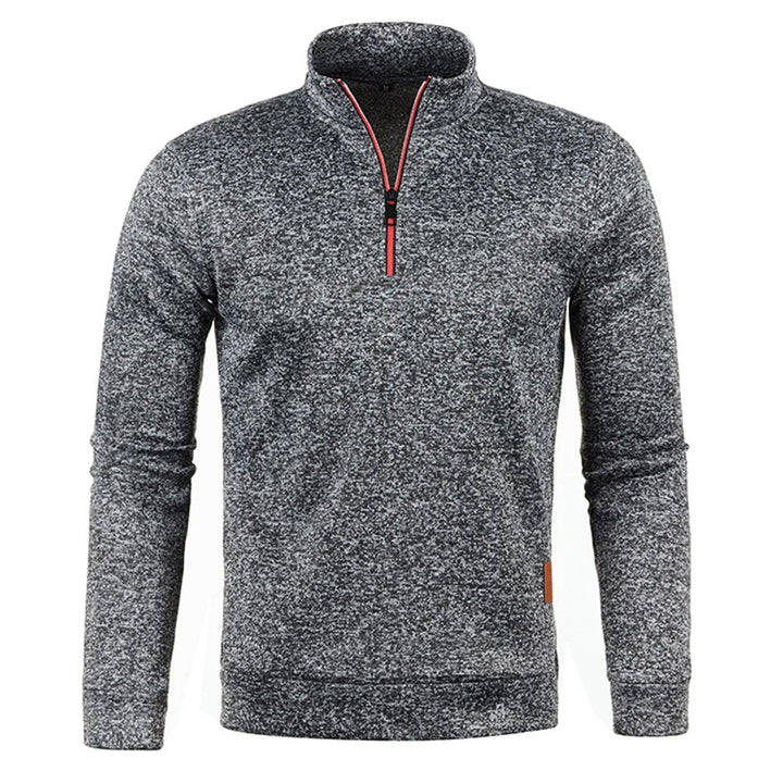 Mens Sweatshirt Quarter Zip Mock Collar