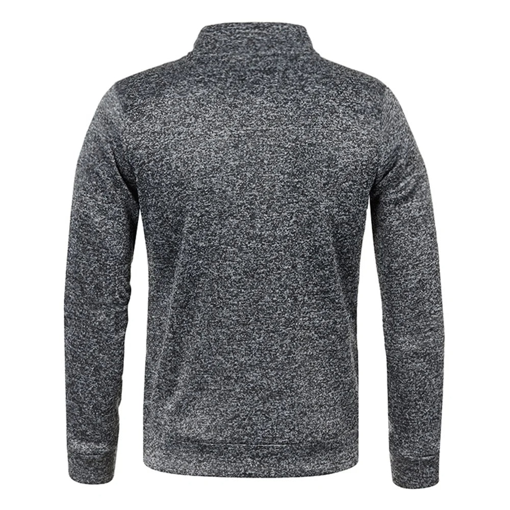 Mens Half Zip Fleece Pullover Jumper Casual Fit