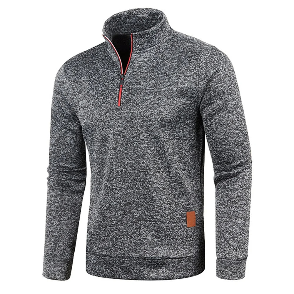 Mens Half Zip Fleece Pullover Jumper Casual Fit