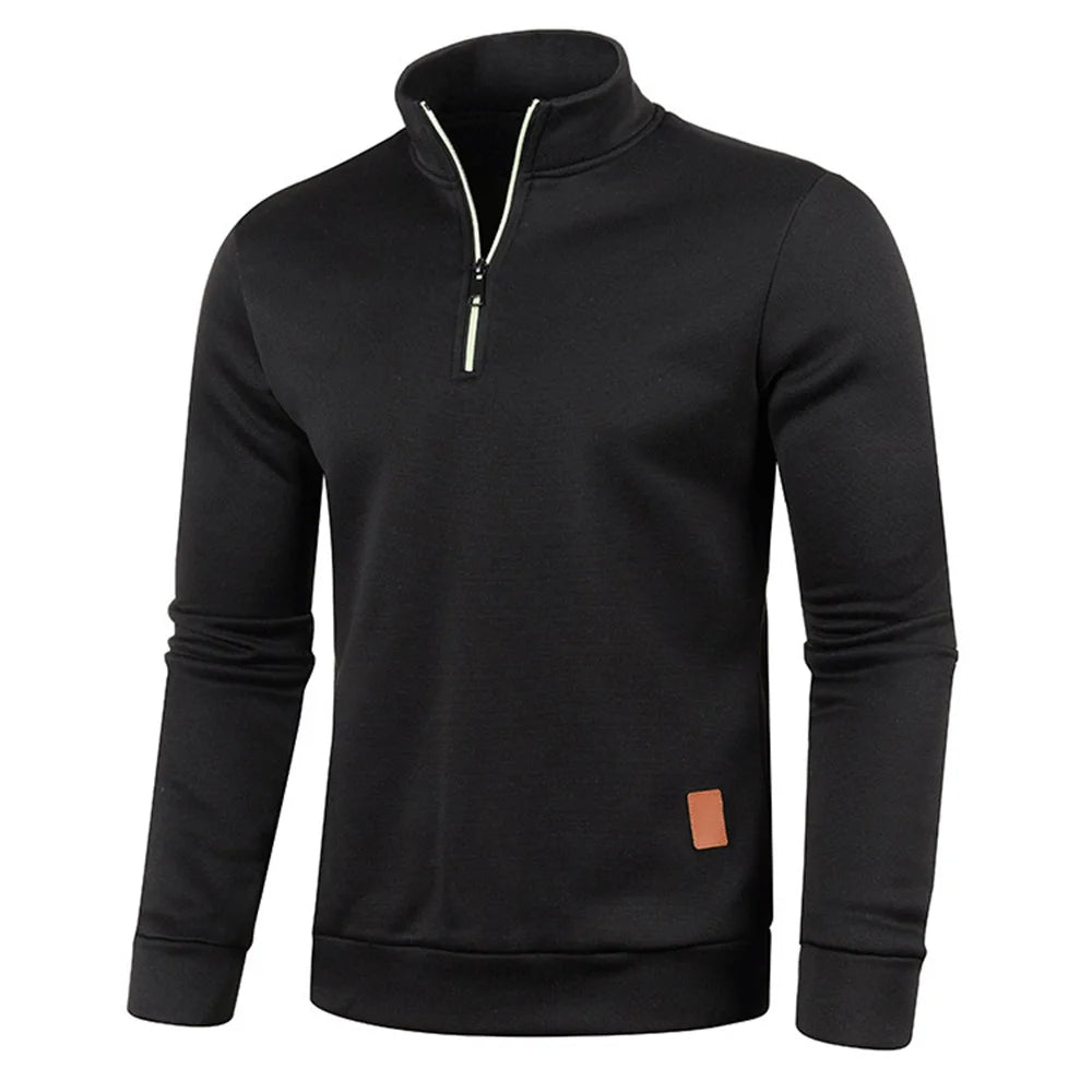 Mens Half Zip Fleece Pullover Jumper Casual Fit