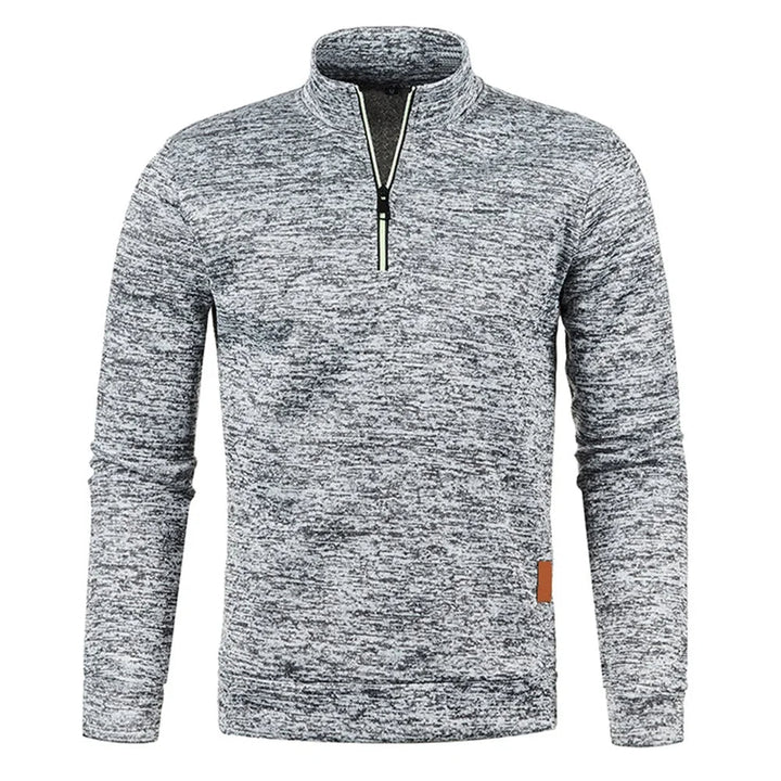 Mens Sweatshirt Quarter Zip Mock Collar