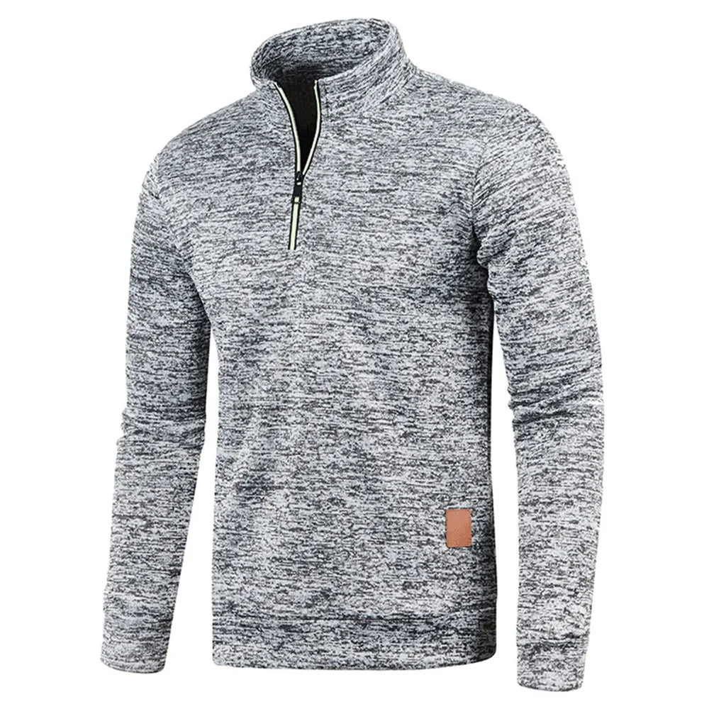 Mens Half Zip Fleece Pullover Jumper Casual Fit