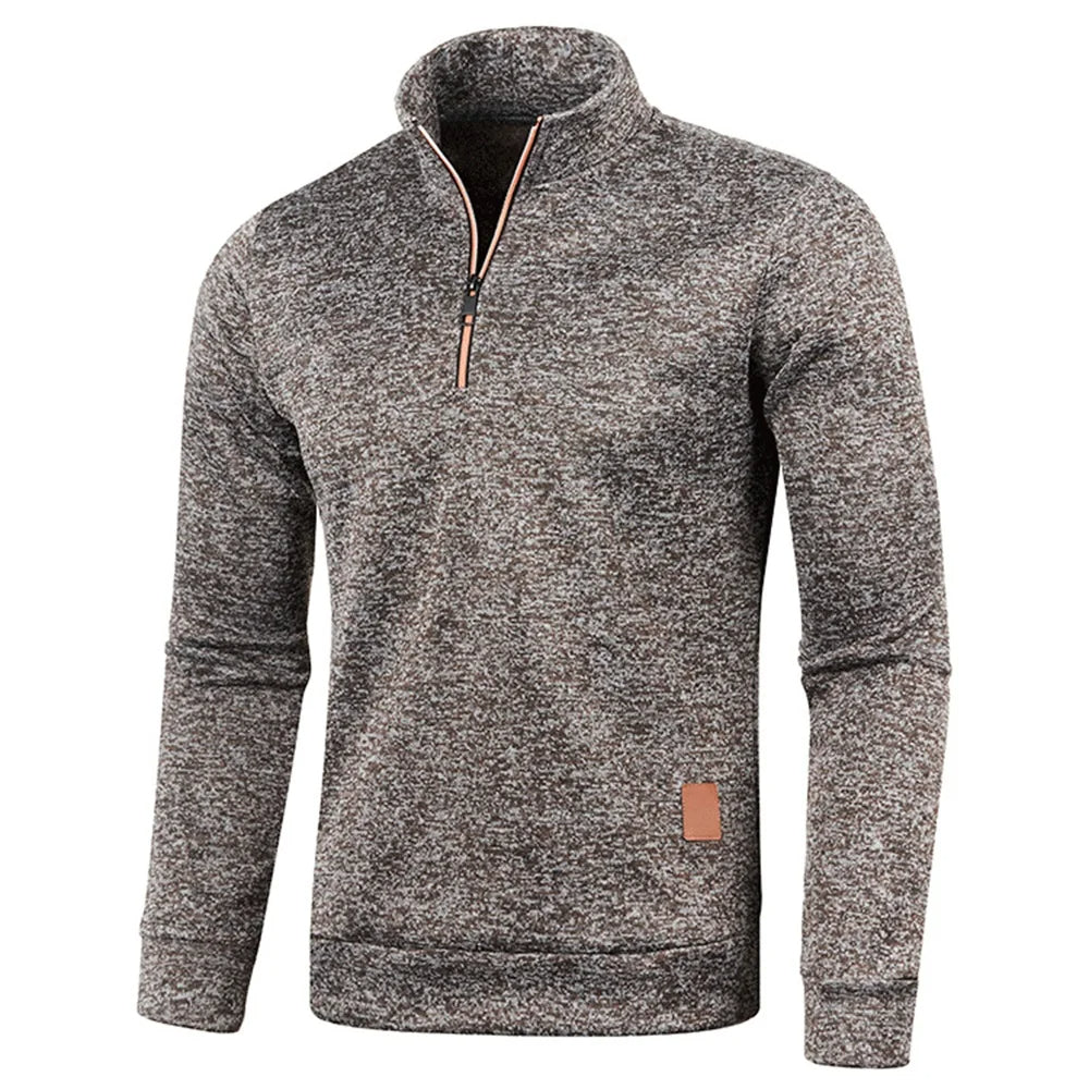 Mens Half Zip Fleece Pullover Jumper Casual Fit