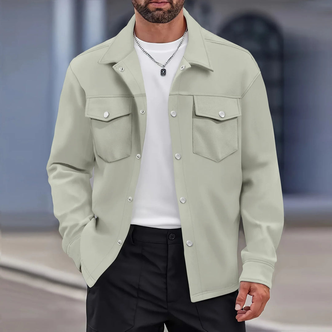 Mens Lightweight Shirt Jacket Relaxed Fit