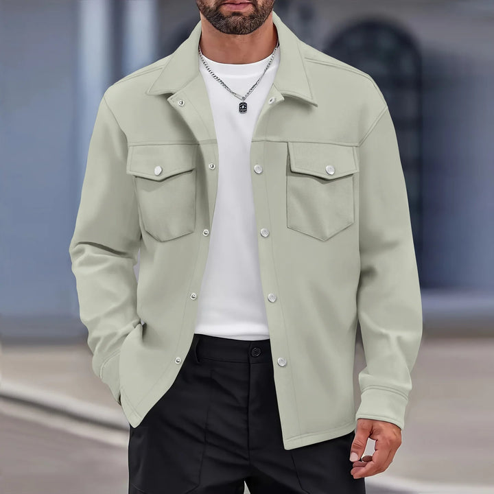 Mens Lightweight Shirt Jacket Relaxed Fit
