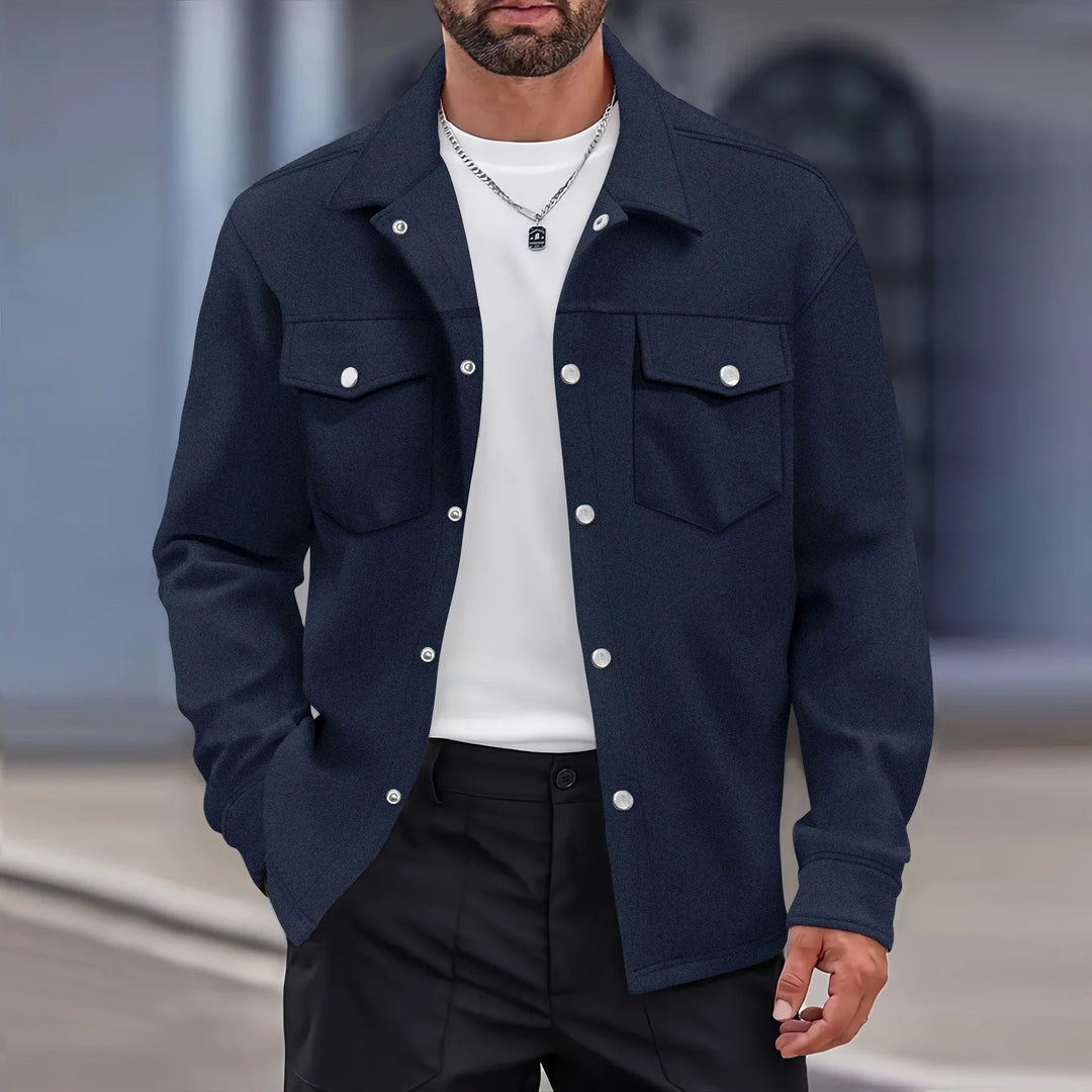Mens Lightweight Shirt Jacket Relaxed Fit