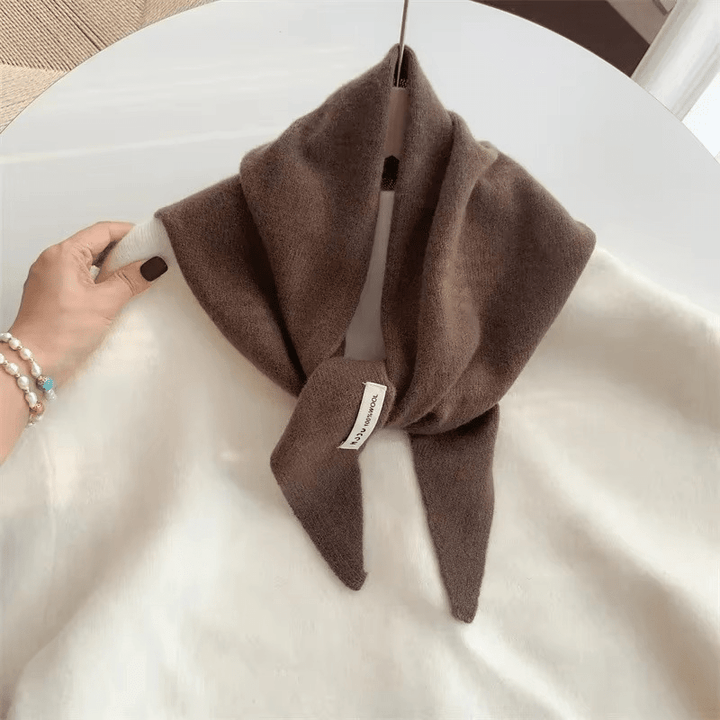 Womens Wool Knitted Scarf Triangular Warm Wrap Headscarf