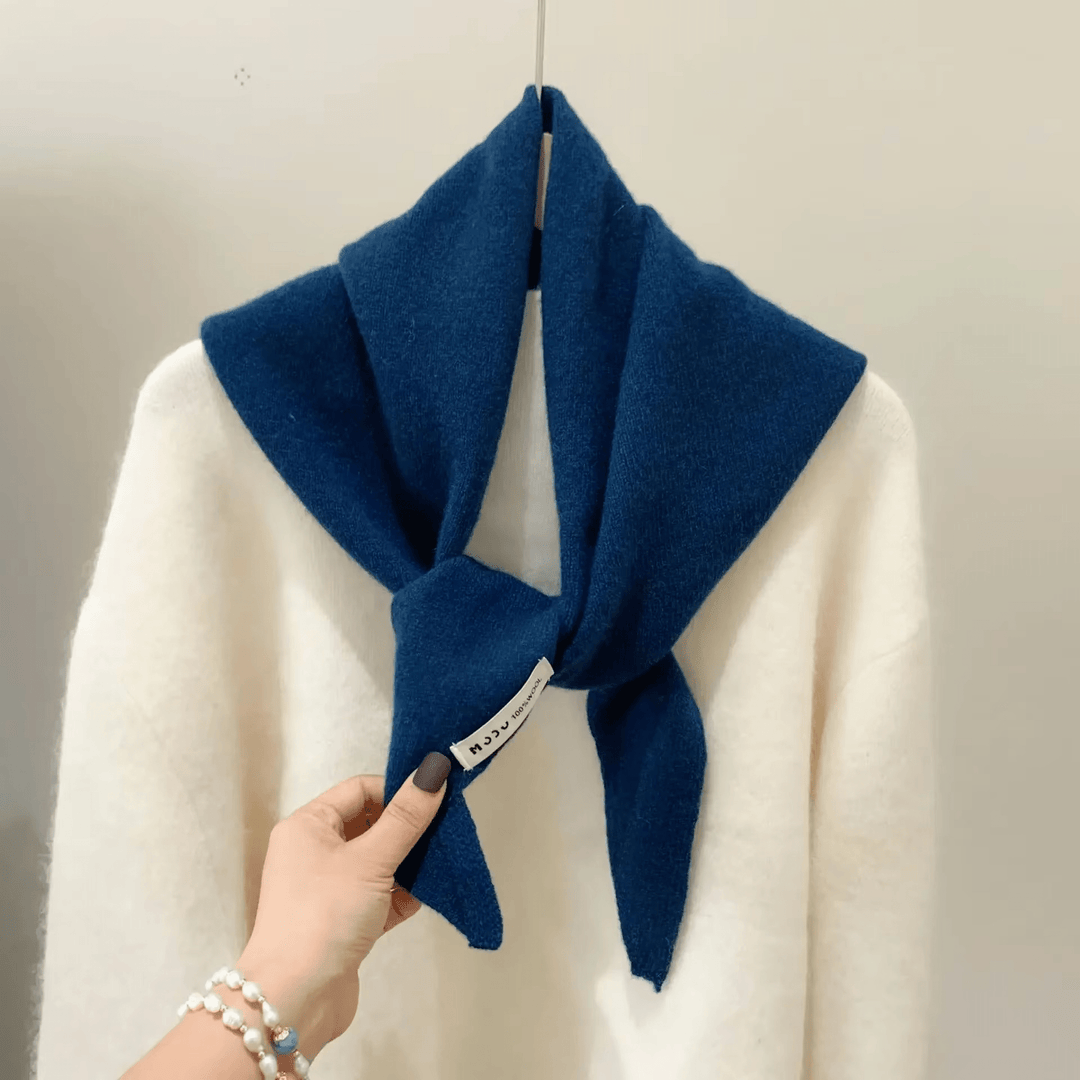 Womens Wool Knitted Scarf Triangular Warm Wrap Headscarf