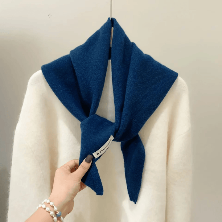 Womens Wool Knitted Scarf Triangular Warm Wrap Headscarf
