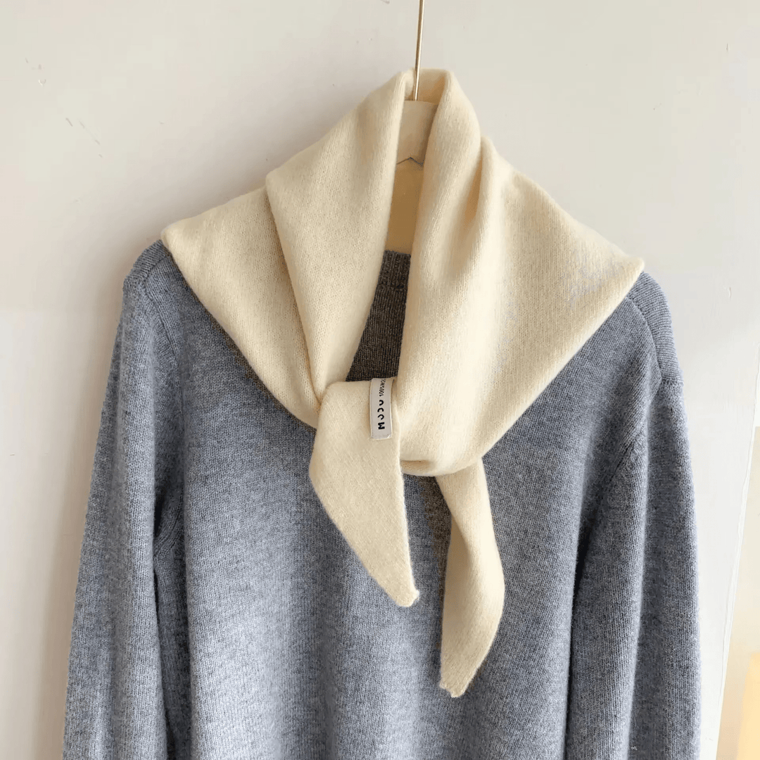 Womens Wool Knitted Scarf Triangular Warm Wrap Headscarf