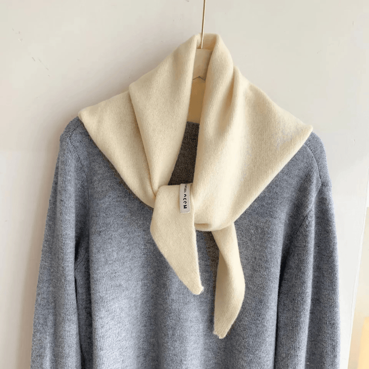 Womens Wool Knitted Scarf Triangular Warm Wrap Headscarf