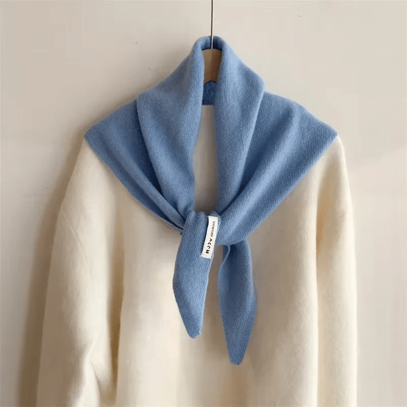 Womens Wool Knitted Scarf Triangular Warm Wrap Headscarf