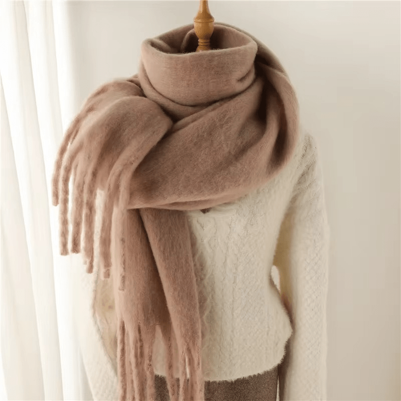 Womens Cashmere Scarf Soft Tassel Detail Warm Style - BritishMode