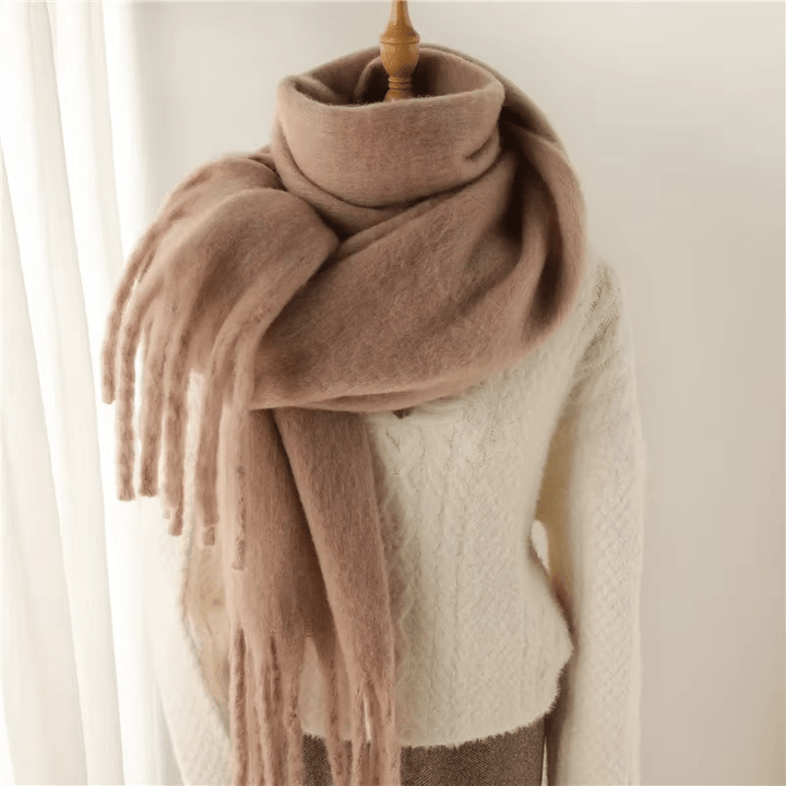 Womens Cashmere Scarf Soft Tassel Detail Warm Style - BritishMode
