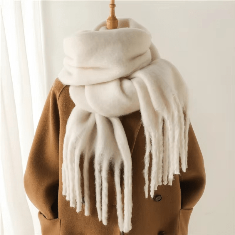 Womens Cashmere Scarf Soft Tassel Detail Warm Style