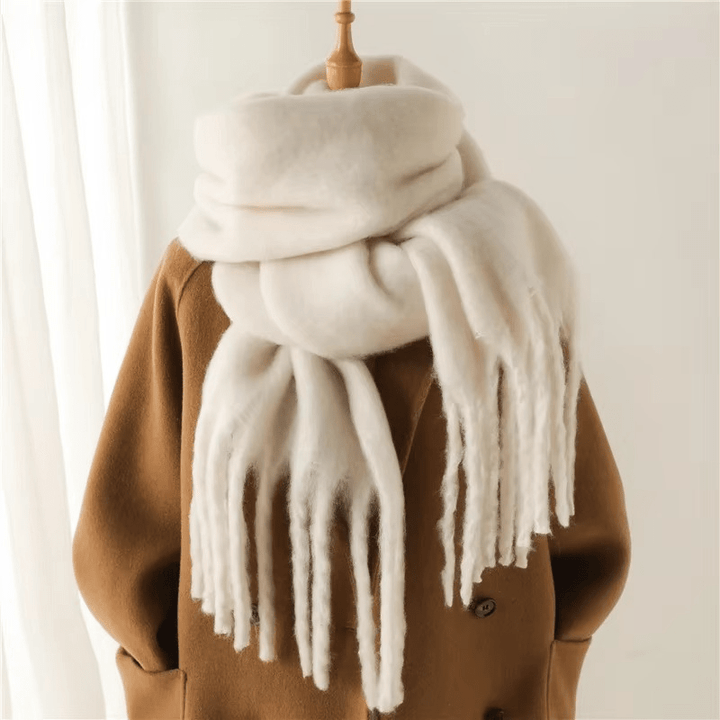 Womens Cashmere Scarf Soft Tassel Detail Warm Style