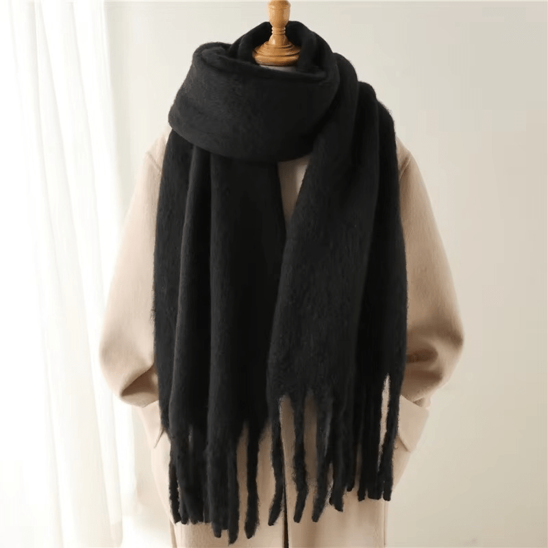 Womens Cashmere Scarf Soft Tassel Detail Warm Style