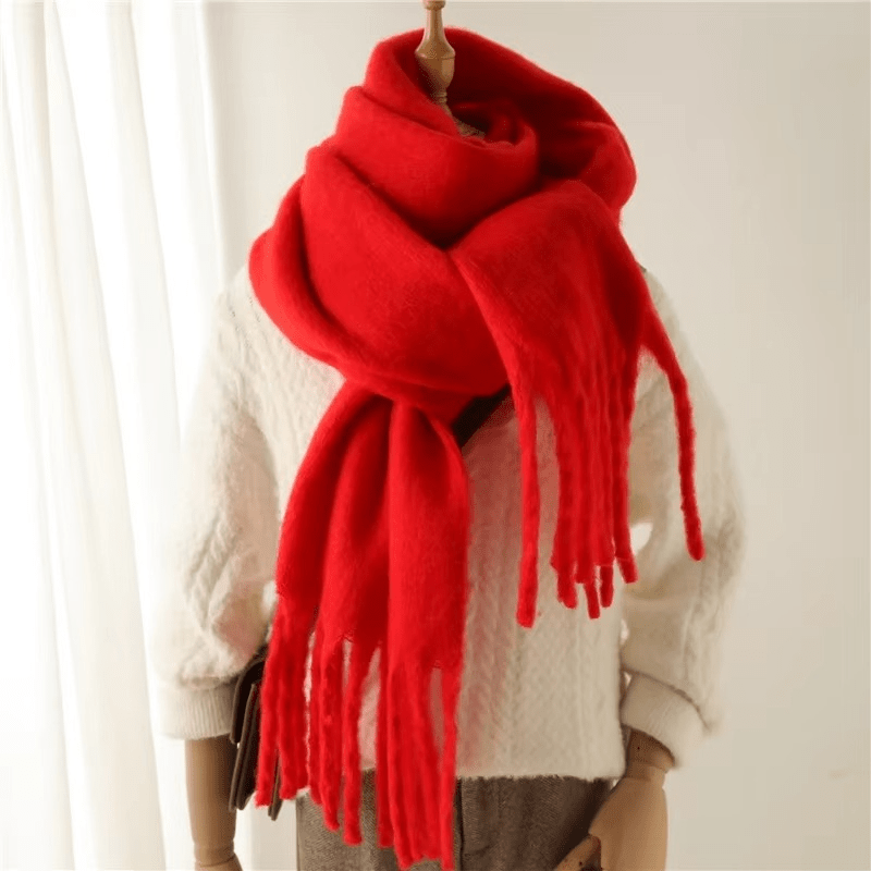Womens Cashmere Scarf Soft Tassel Detail Warm Style