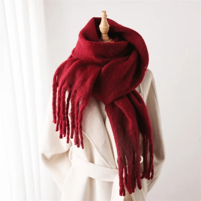 Womens Cashmere Scarf Soft Tassel Detail Warm Style