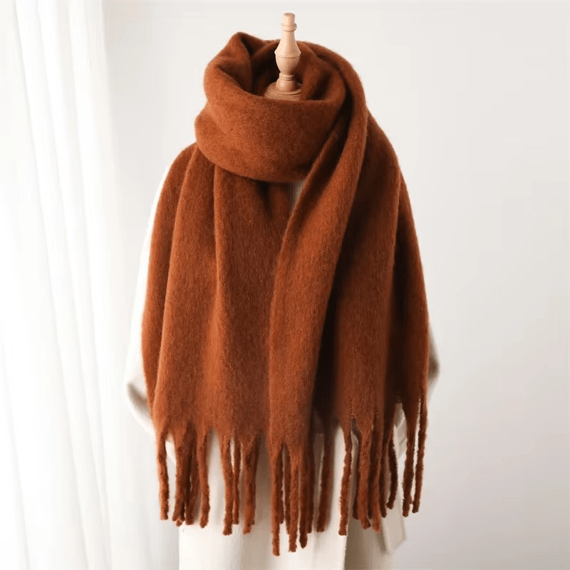 Womens Cashmere Scarf Soft Tassel Detail Warm Style