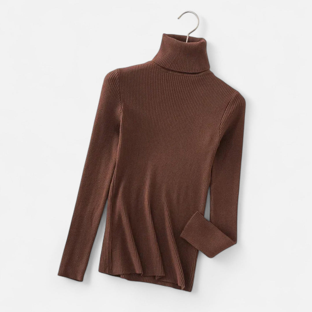 Womens Cashmere Sweater Turtleneck Slim Fit